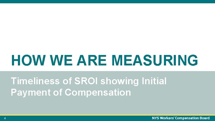 October 15, 2021 4 HOW WE ARE MEASURING Timeliness of SROI showing Initial Payment