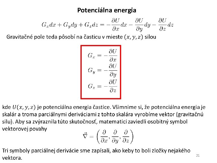 Potenciálna energia 21 