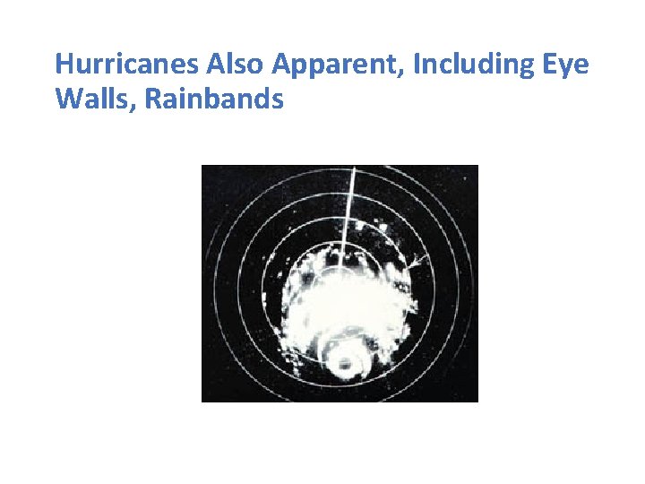 Hurricanes Also Apparent, Including Eye Walls, Rainbands 