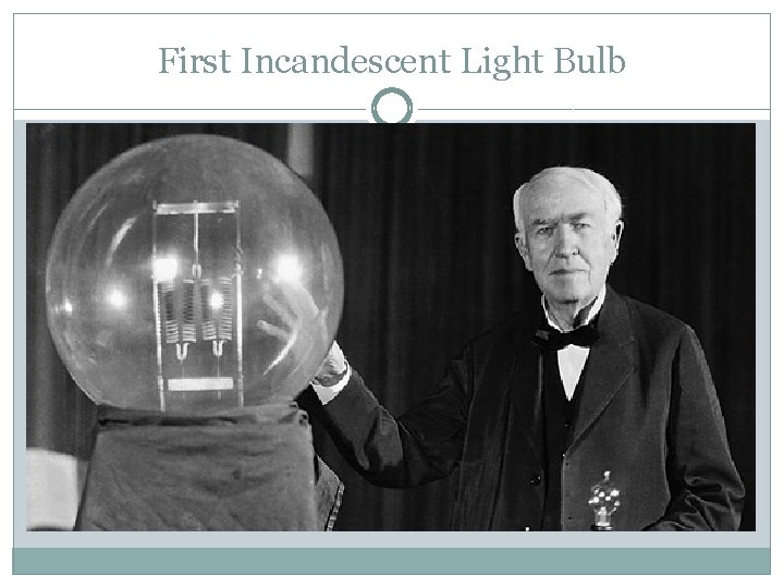 First Incandescent Light Bulb 