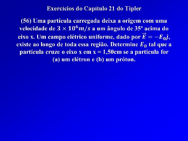 Exercícios do Capítulo 21 do Tipler 