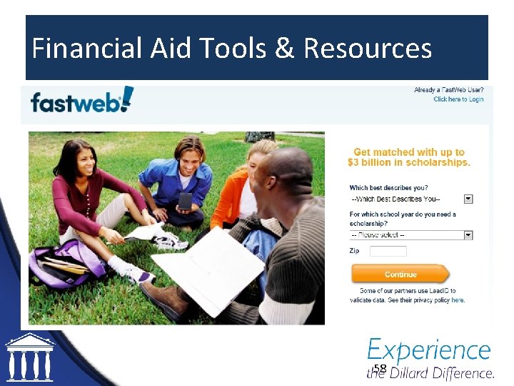 Financial Aid Tools & Resources 58 