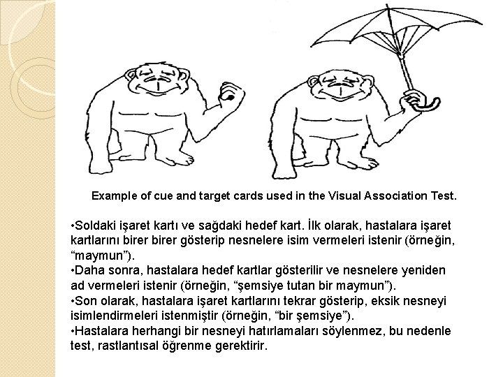 Example of cue and target cards used in the Visual Association Test. • Soldaki