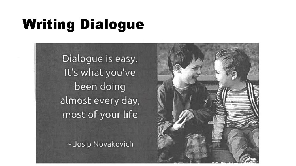 Writing Dialogue 