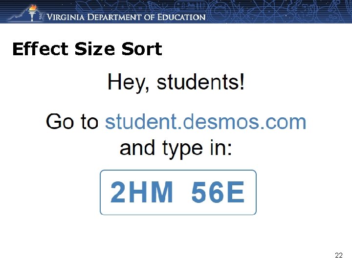 Effect Size Sort 22 