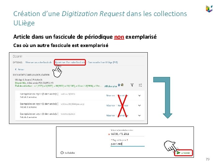 Création d’une Digitization Request dans les collections ULiège Article dans un fascicule de périodique