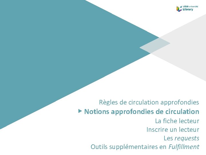 Règles de circulation approfondies ▶ Notions approfondies de circulation La fiche lecteur Inscrire un