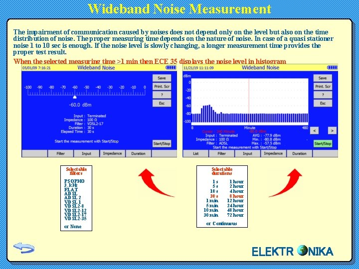 Wideband Noise Measurement The impairment of communication caused by noises does not depend only Wideband Noise Measurement The impairment of communication caused by noises does not depend only
