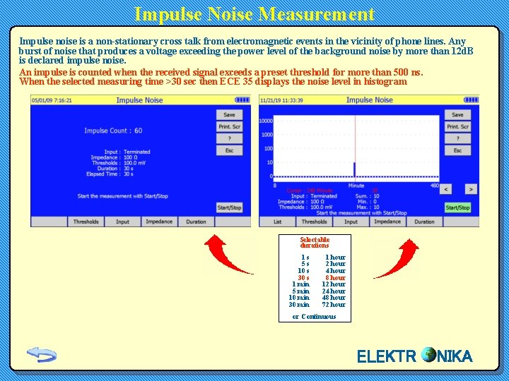 Impulse Noise Measurement Impulse noise is a non-stationary cross talk from electromagnetic events in Impulse Noise Measurement Impulse noise is a non-stationary cross talk from electromagnetic events in