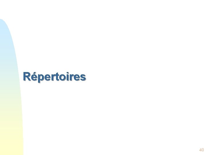 Répertoires 40 