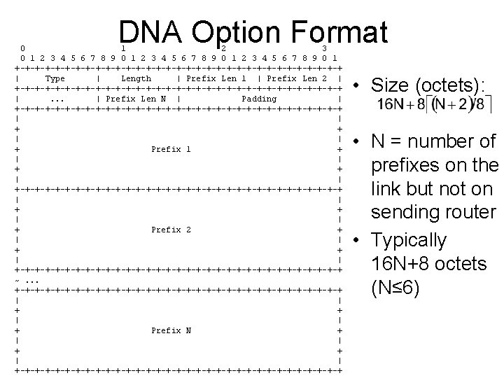 DNA Option Format 0 1 2 3 4 5 6 7 8 9 0