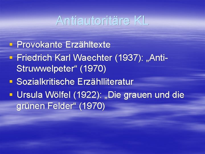 Antiautoritäre KL § Provokante Erzähltexte § Friedrich Karl Waechter (1937): „Anti. Struwwelpeter“ (1970) §