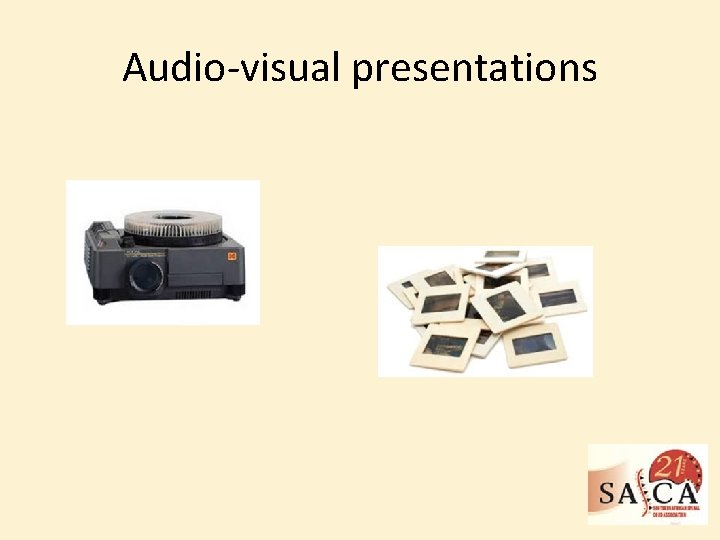 Audio-visual presentations 