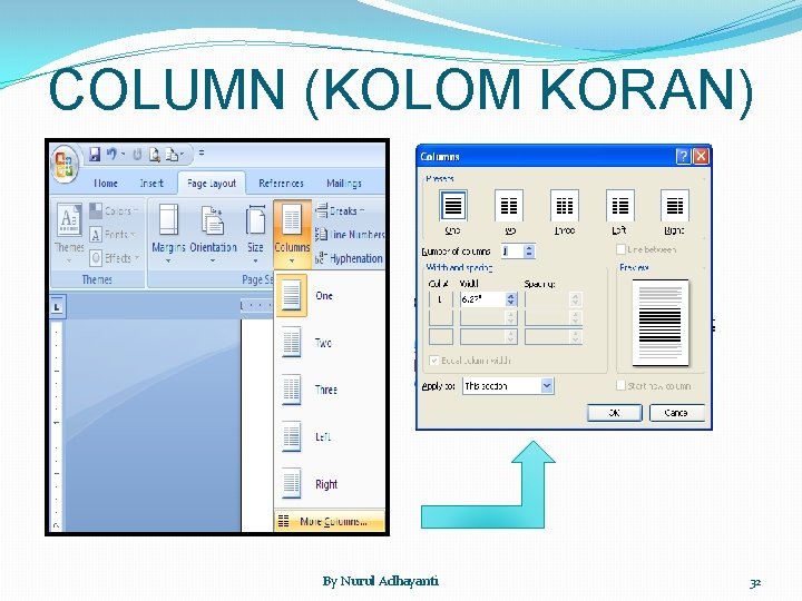 COLUMN (KOLOM KORAN) By Nurul Adhayanti 32 