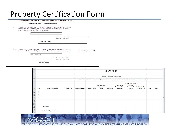 Property Certification Form 