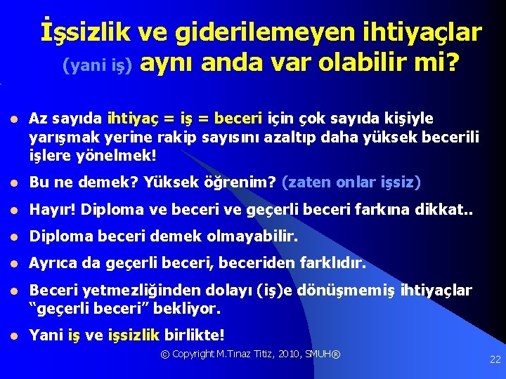 İşsizlik ve giderilemeyen ihtiyaçlar (yani iş) aynı anda var olabilir mi? l Az sayıda