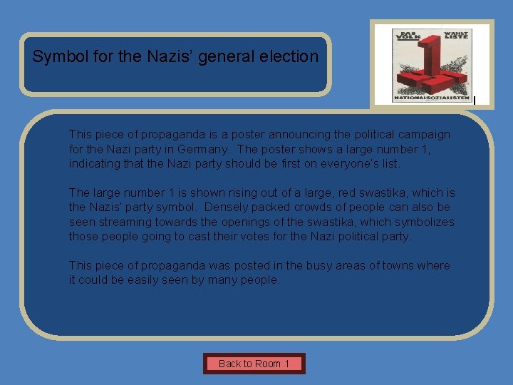 Name of Museum Symbol for the Nazis’ general election Insert Artifact Picture Here This