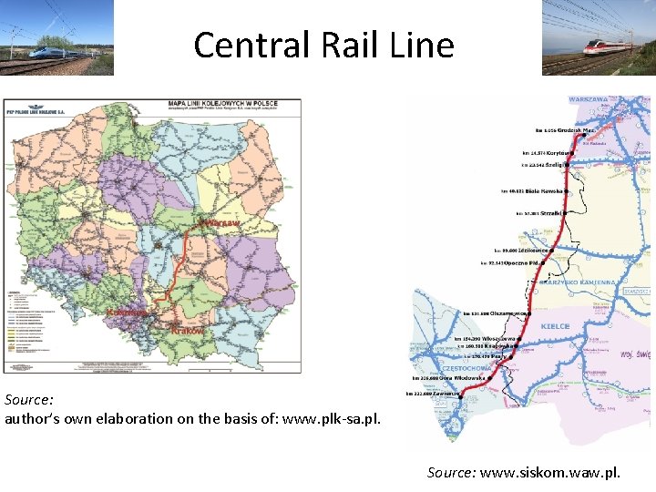 Central Rail Line Source: author’s own elaboration on the basis of: www. plk-sa. pl.