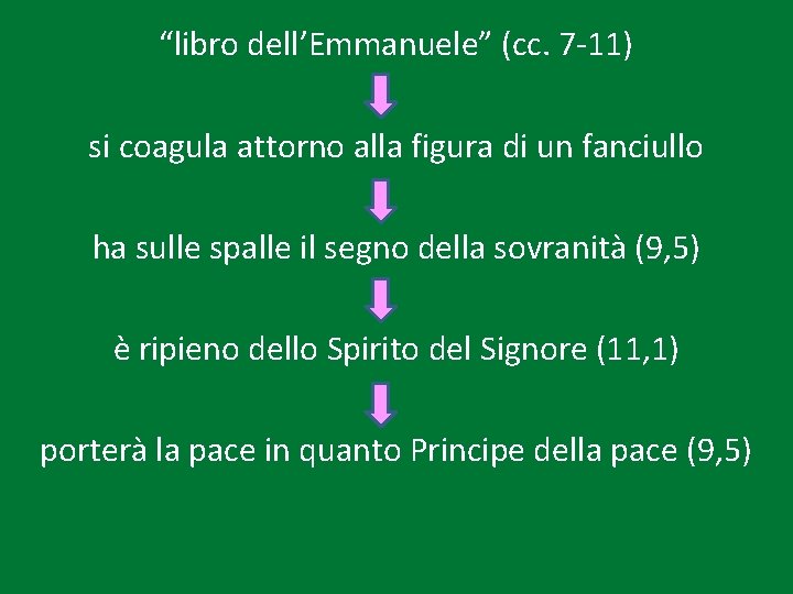 “libro dell’Emmanuele” (cc. 7 -11) si coagula attorno alla figura di un fanciullo ha