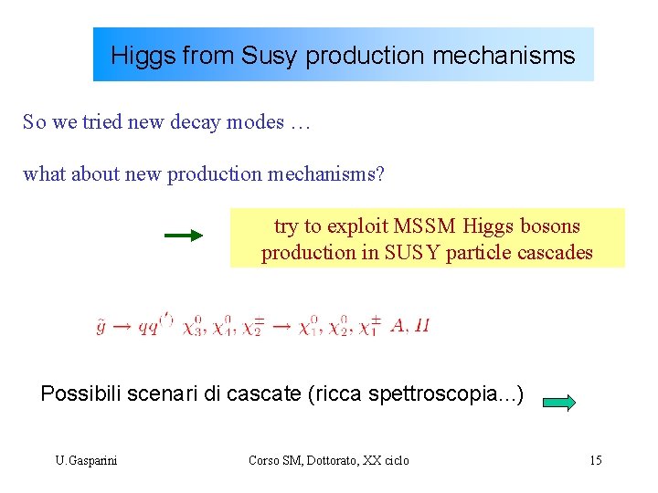 Higgs from Susy production mechanisms So we tried new decay modes … what about