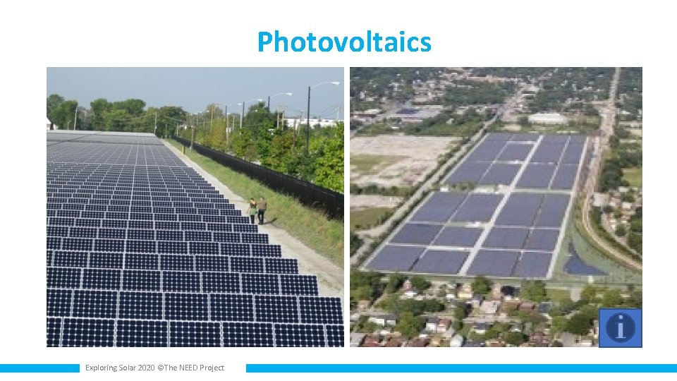 Photovoltaics Exploring Solar 2020 ©The NEED Project 