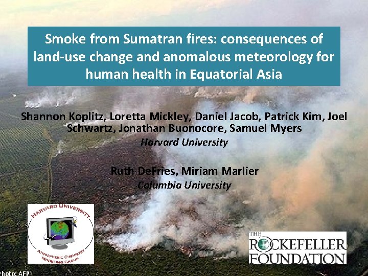 Smoke from Sumatran fires: consequences of land-use change and anomalous meteorology for human health