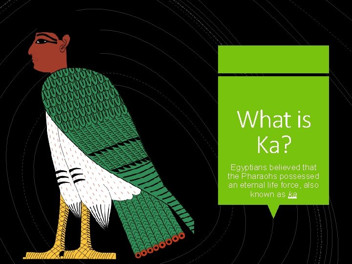 What is Ka? Egyptians believed that the Pharaohs possessed an eternal life force, also