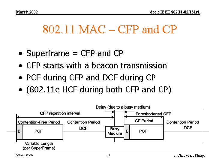 March 2002 doc. : IEEE 802. 11 -02/181 r 1 802. 11 MAC –