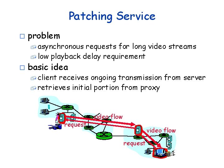 Patching Service o problem , asynchronous requests for long video streams , low playback