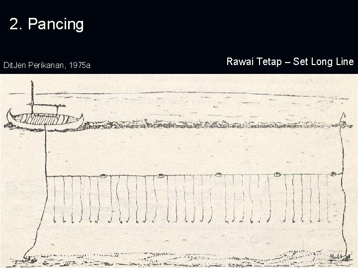 2. Pancing Dit. Jen Perikanan, 1975 a Rawai Tetap – Set Long Line 