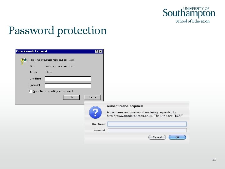 Password protection 11 