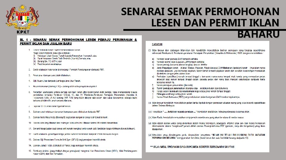 SENARAI SEMAK PERMOHONAN LESEN DAN PERMIT IKLAN BAHARU 