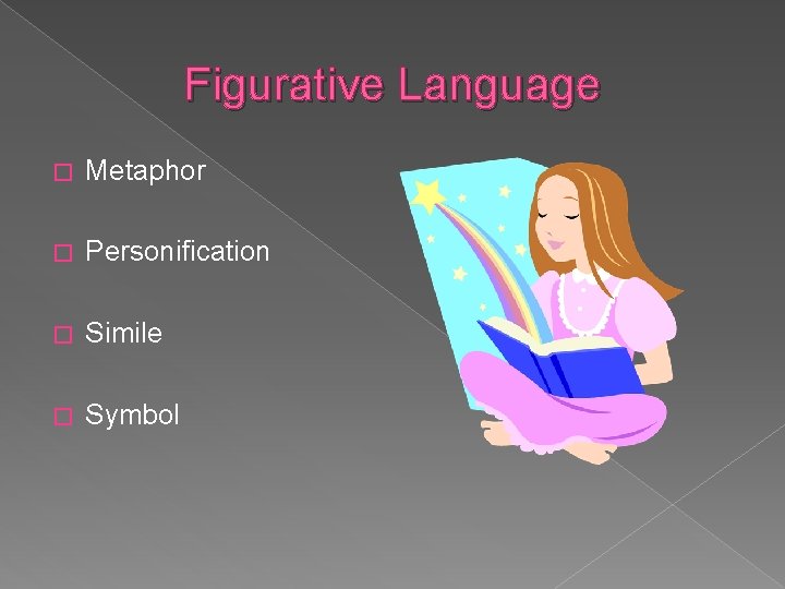 Figurative Language � Metaphor � Personification � Simile � Symbol 