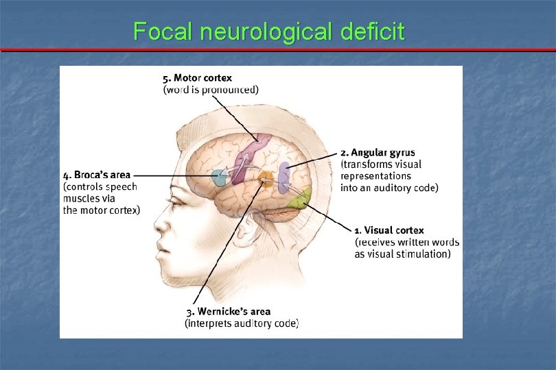 Focal neurological deficit 