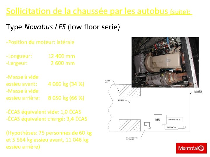 Sollicitation de la chaussée par les autobus (suite): Type Novabus LFS (low floor serie)