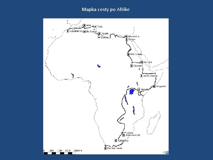 Mapka cesty po Afrike 