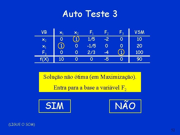 Auto Teste 3 VB x 1 x 2 F 1 F 2 F 3