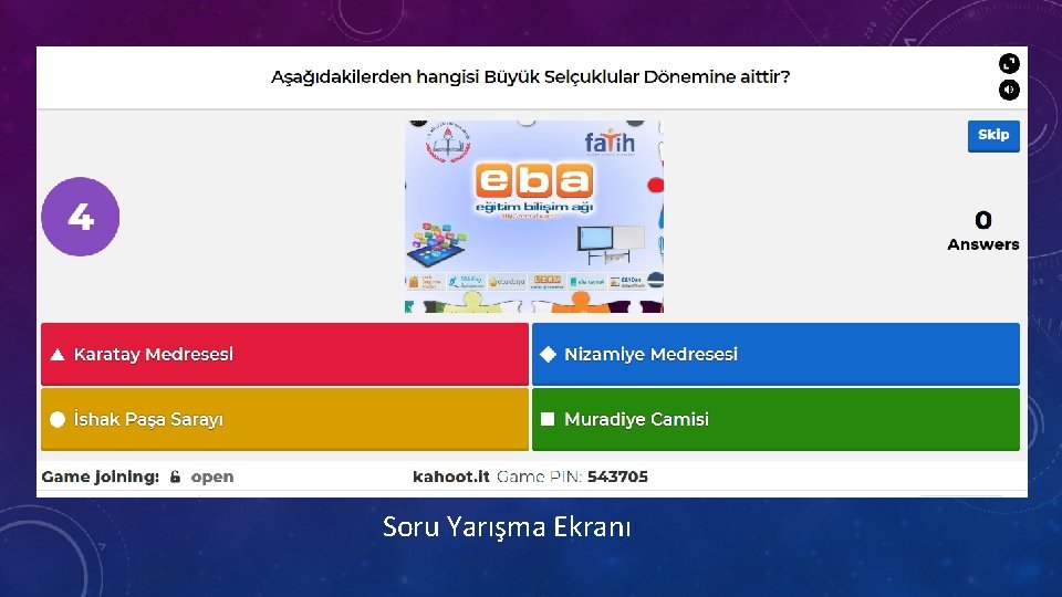 Soru Yarışma Ekranı 