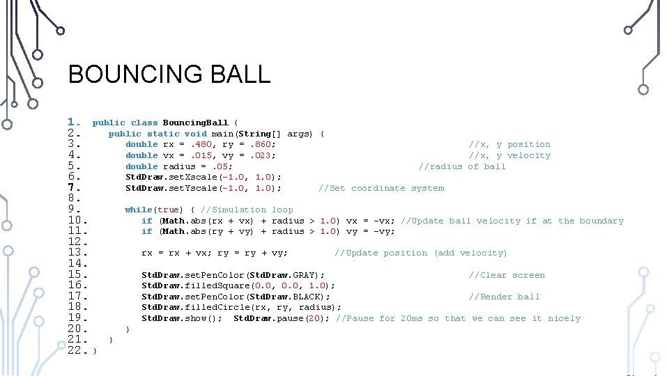 BOUNCING BALL 1. 2. 3. 4. 5. 6. 7. 8. 9. 10. 11. 12.