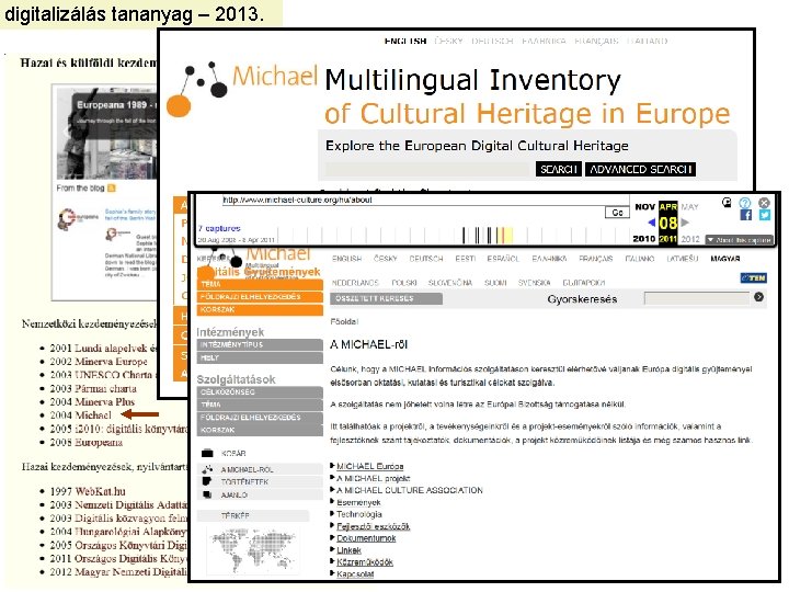 digitalizálás tananyag – 2013. 