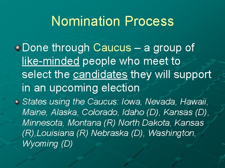 Caucus Process Bell Work 32814 What is the most deceptive