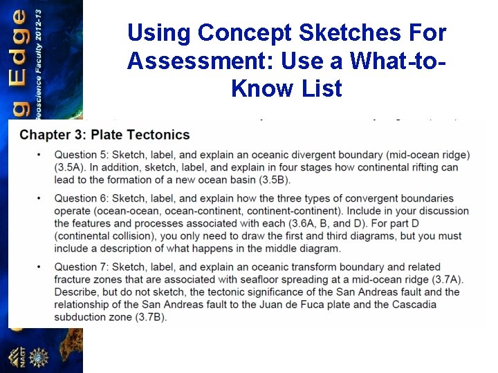 Using Concept Sketches For Assessment: Use a What-to. Know List 