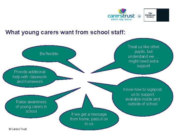 What young carers want from school staff: Treat us like other pupils, but understand