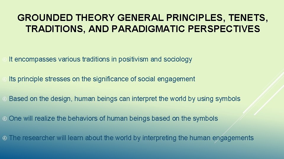 QUALITATIVE RESEARCH DESIGNS GROUNDED THEORY STRENGTHS AND CHALLENGES