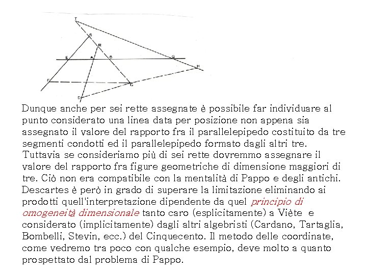 Dunque anche per sei rette assegnate è possibile far individuare al punto considerato una
