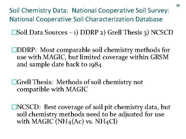 Soil Chemistry Data: National Cooperative Soil Survey: National Cooperative Soil Characterization Database �Soil Data