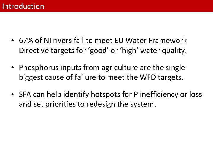 Phosphorus Substance Flow Analysis for the Northern Ireland
