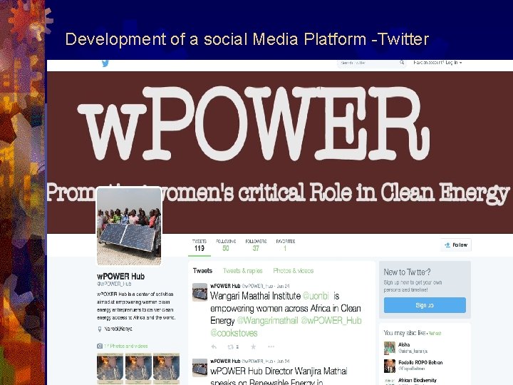 Development of a social Media Platform -Twitter ® Focus on benefits of collaboration to