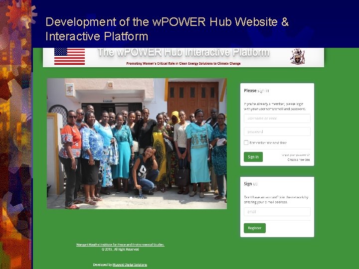 Development of the w. POWER Hub Website & Interactive Platform ® FGDC partners ®