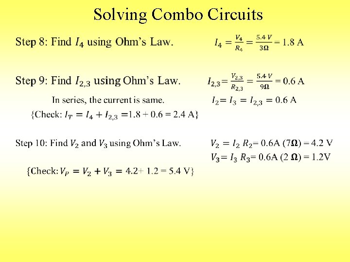 Solving Combo Circuits 